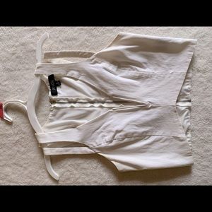 White A symmetrical dress top